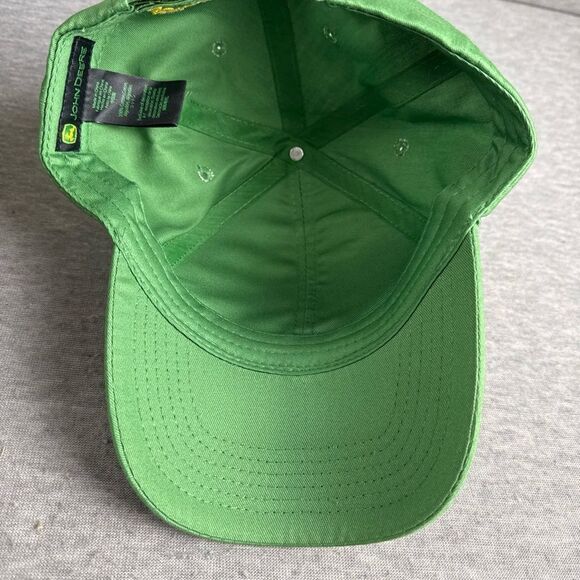 John Deere Hat Adult Adjustable Strap Back Green Cap Nothing Runs Like A Deere - Picture 9 of 9